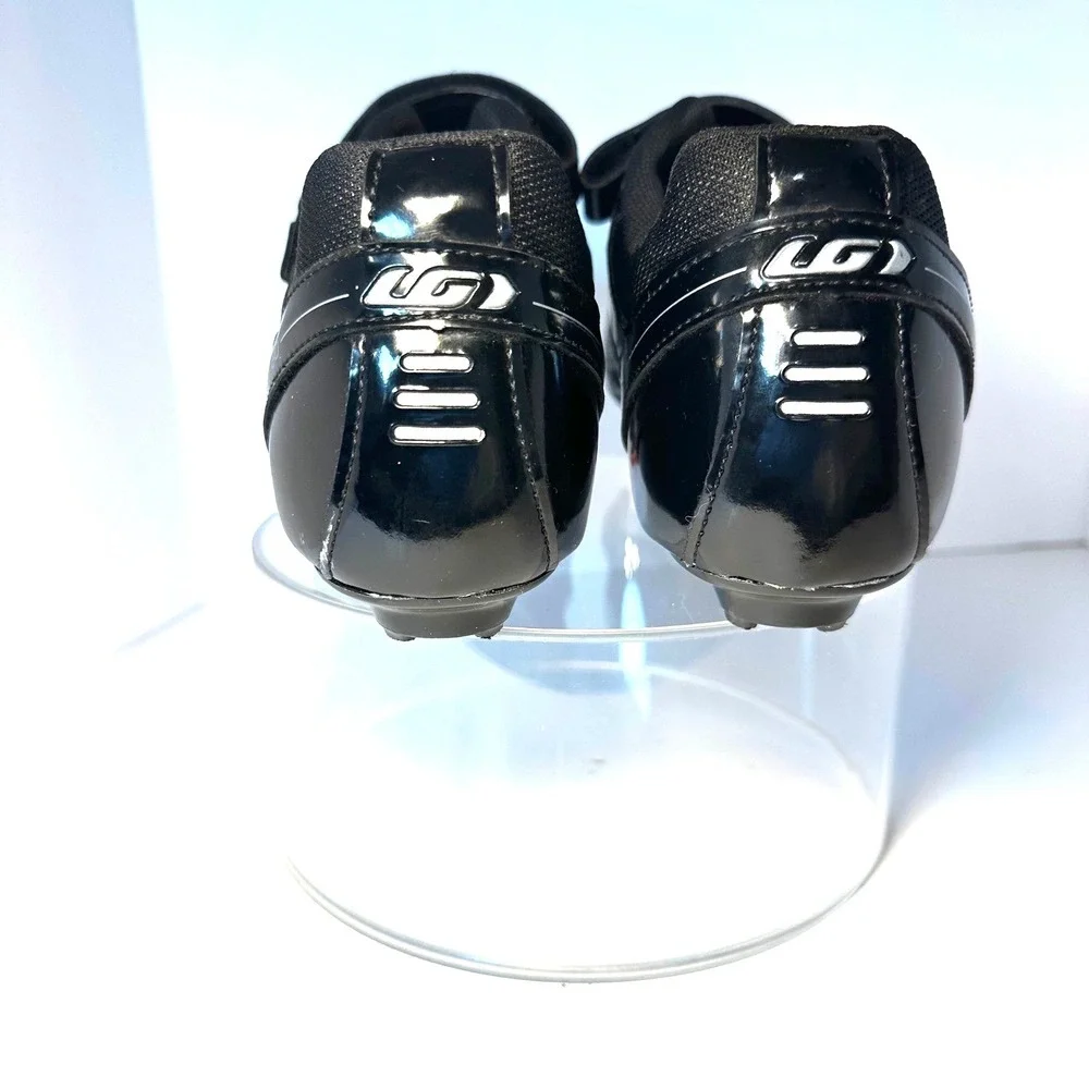 Louis Garneau Chrome Men Black Road Cycling Shoes HRS-80 Triple Strap Sz 14-14.5